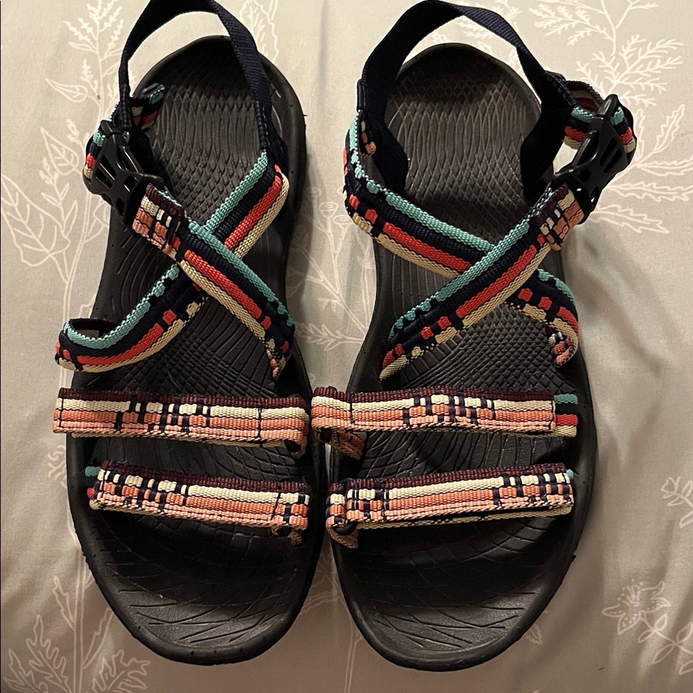 Camel Crown Athletic Multicolor Strappy Sandals